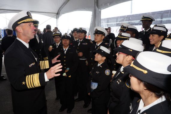 Chief of Naval Operations Speaks to Cadets from Chicago's Hyman G. Rickover Naval Academy
